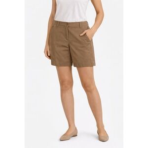 Talbots Women's Stretch Shorts Khaki‎ Size 8 Casual Comfort